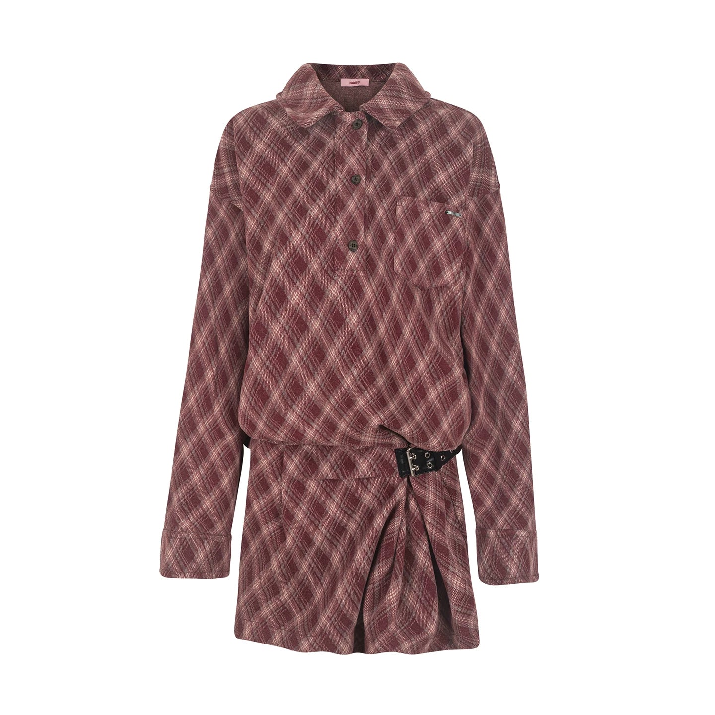 Vintage Plaid Shirt Dress
