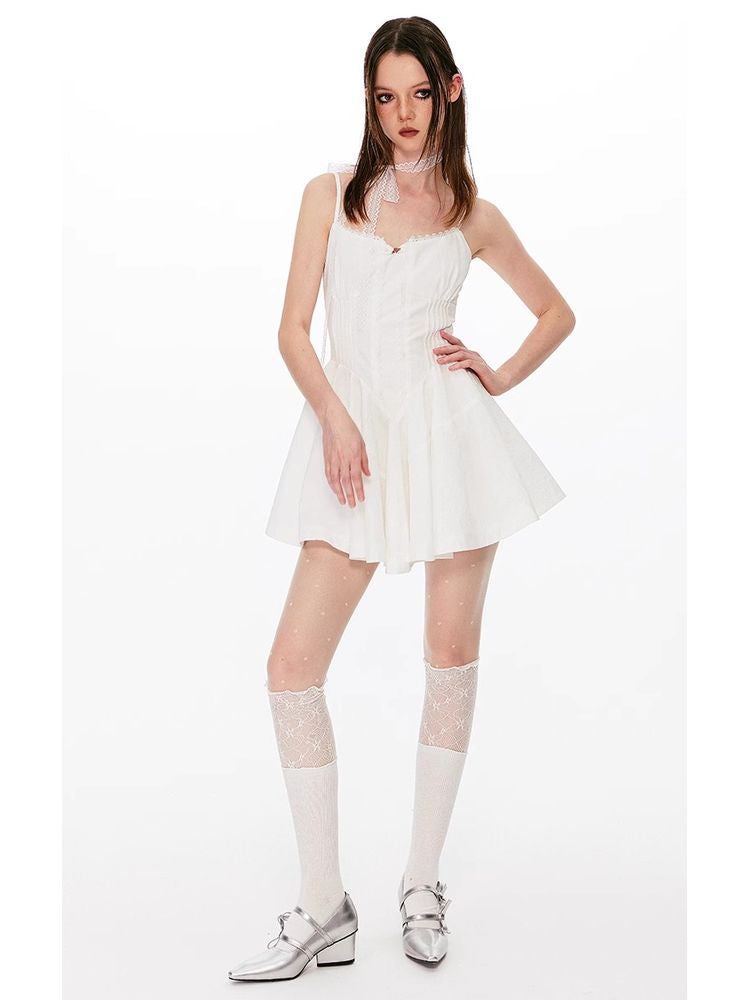 A-line suspender dress