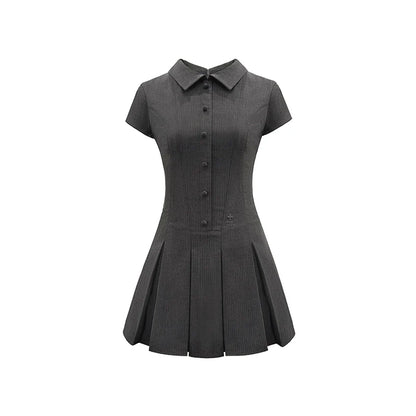 Short Sleeve College Suit Dress