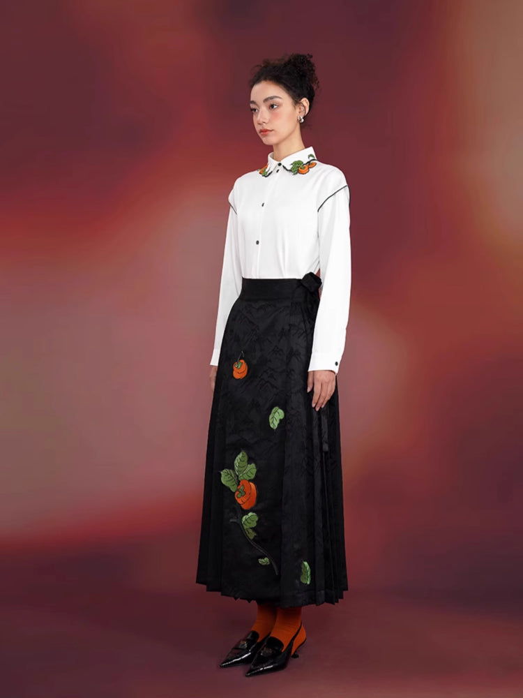 Chinese embroidery retro shirt