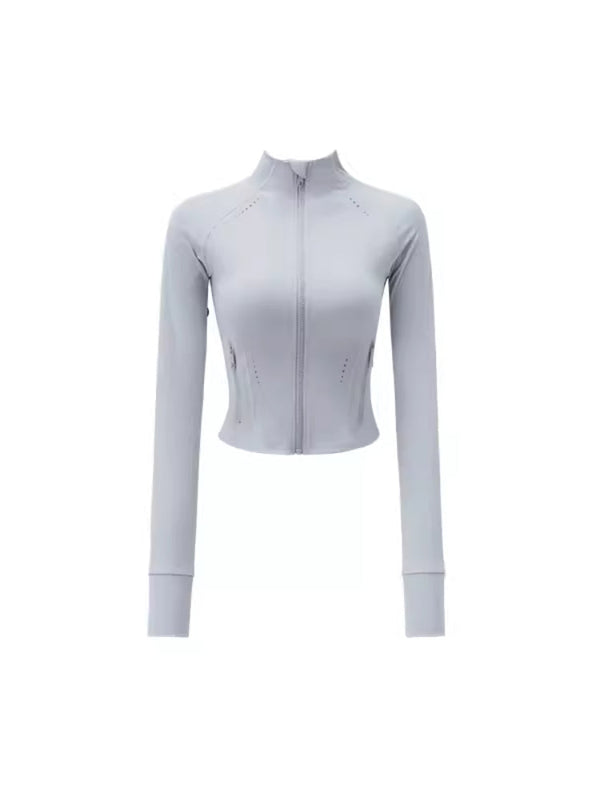 Slim fit zipper tops