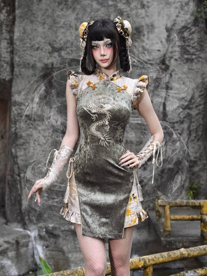 Short cheongsam dress