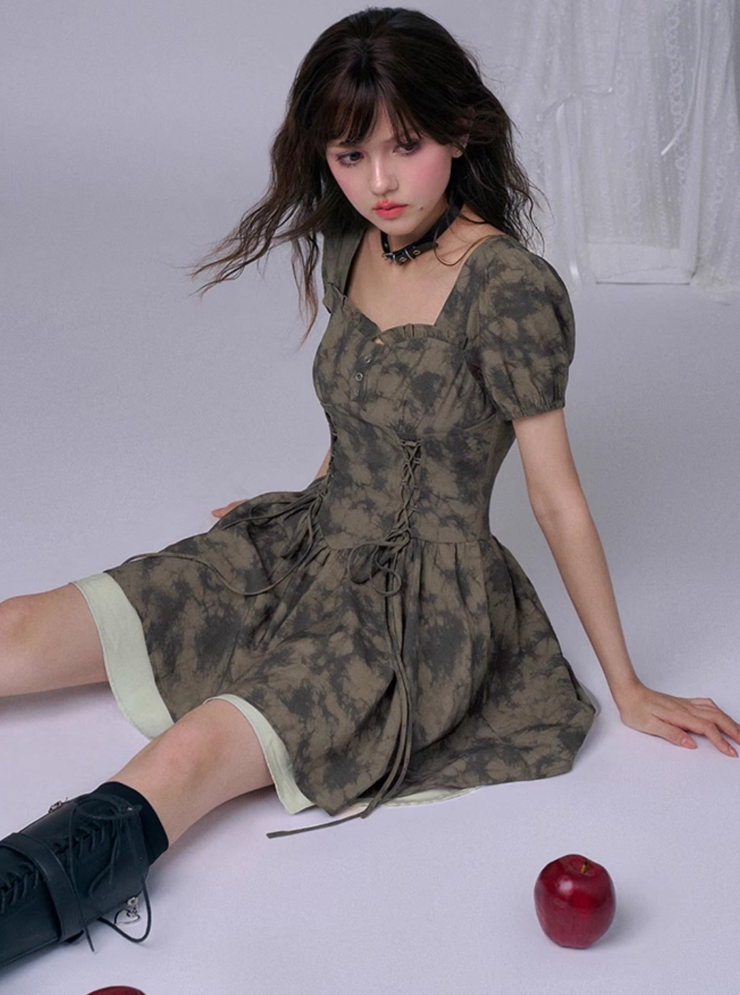 Green Tea Dyed Dress