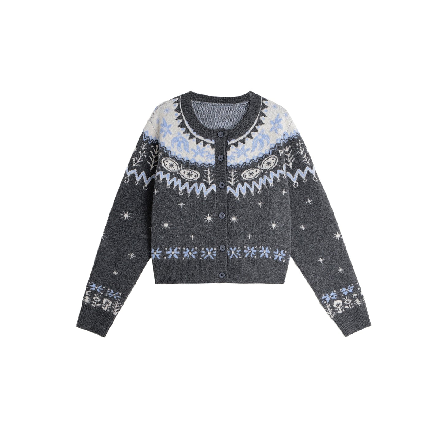 Snowflake Jacquard Cardigan Set-Up