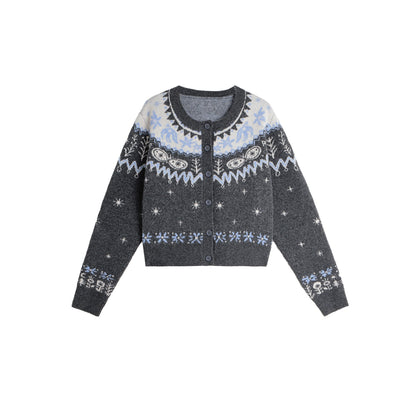 Snowflake Jacquard Cardigan Set-Up