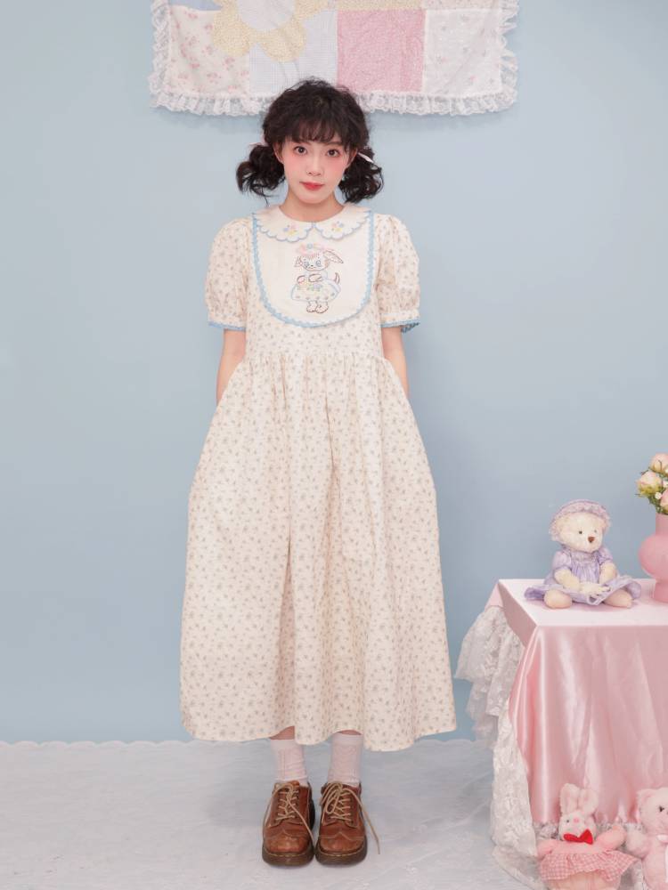 Vintage girly embroidery dress