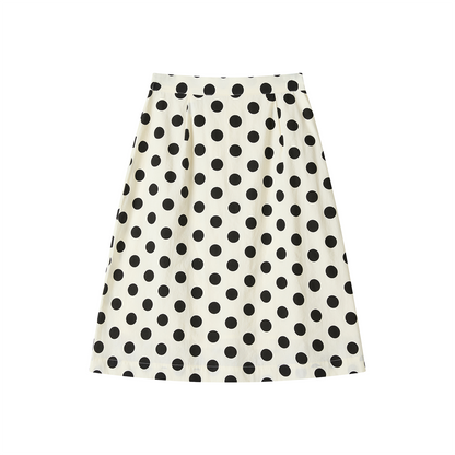 Retro Casual Polka Dot Skirt
