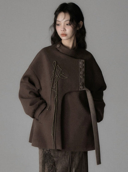 original short woolen jacket