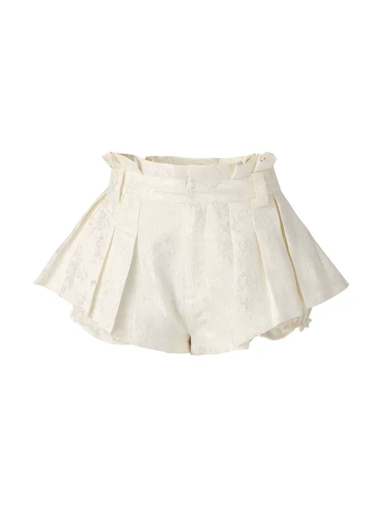 A-line pleated summer culottes