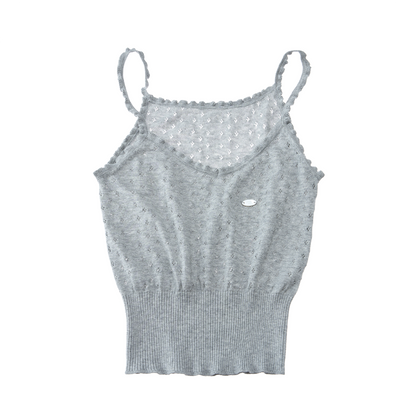 Retro Lace Knitted Vest