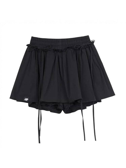 Dark ribbon pant skirt