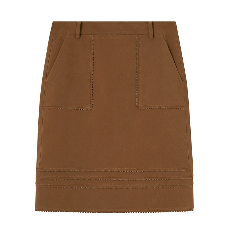Winter Straight Leather Skirt