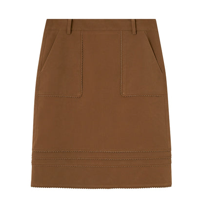 Winter Straight Leather Skirt
