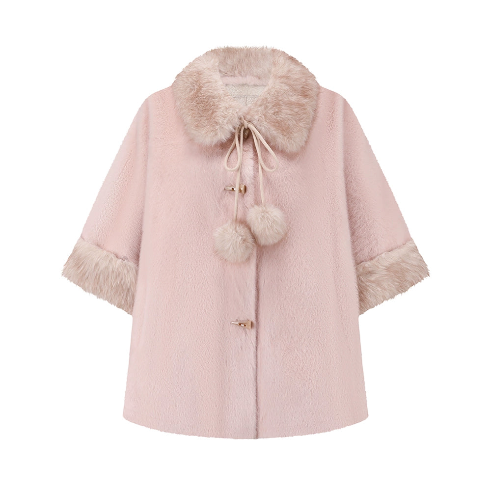 Lacemade Retro Fur Cape Coat