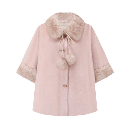 Lacemade Retro Fur Cape Coat