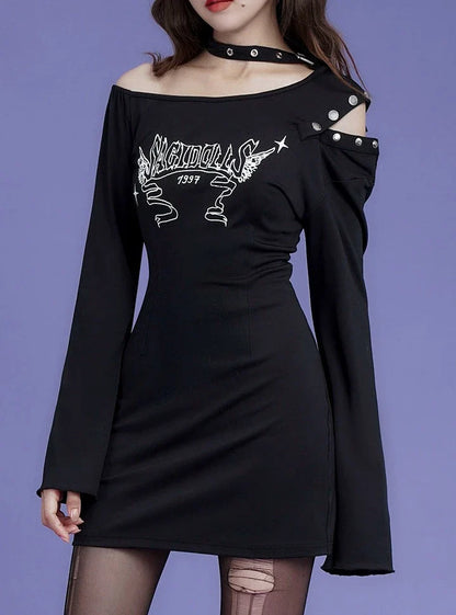 Neck ring irregular design Dress