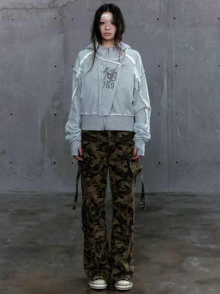 Camouflage multi-pocket pants