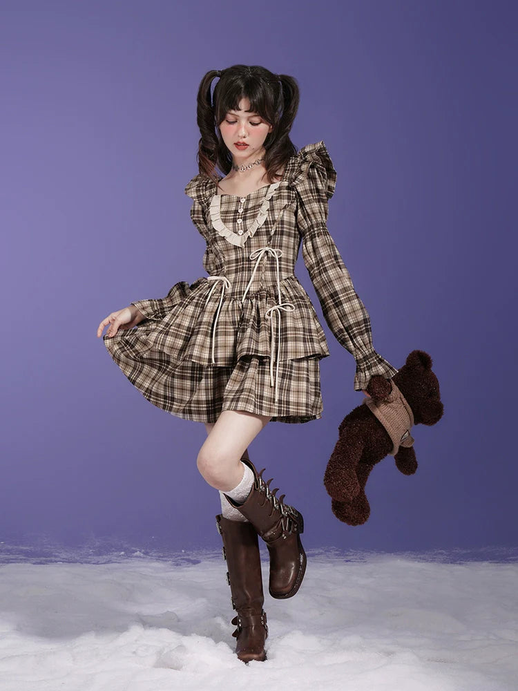 Plaid princess dress