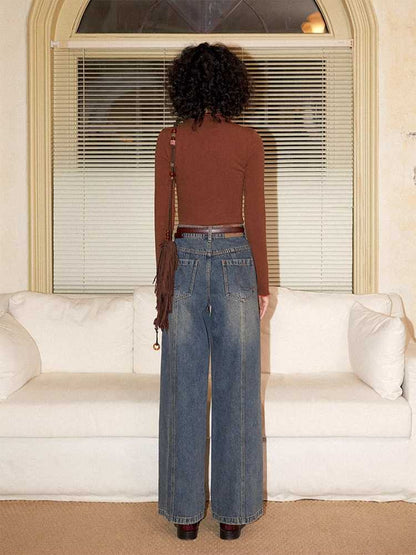 Retro straight jeans