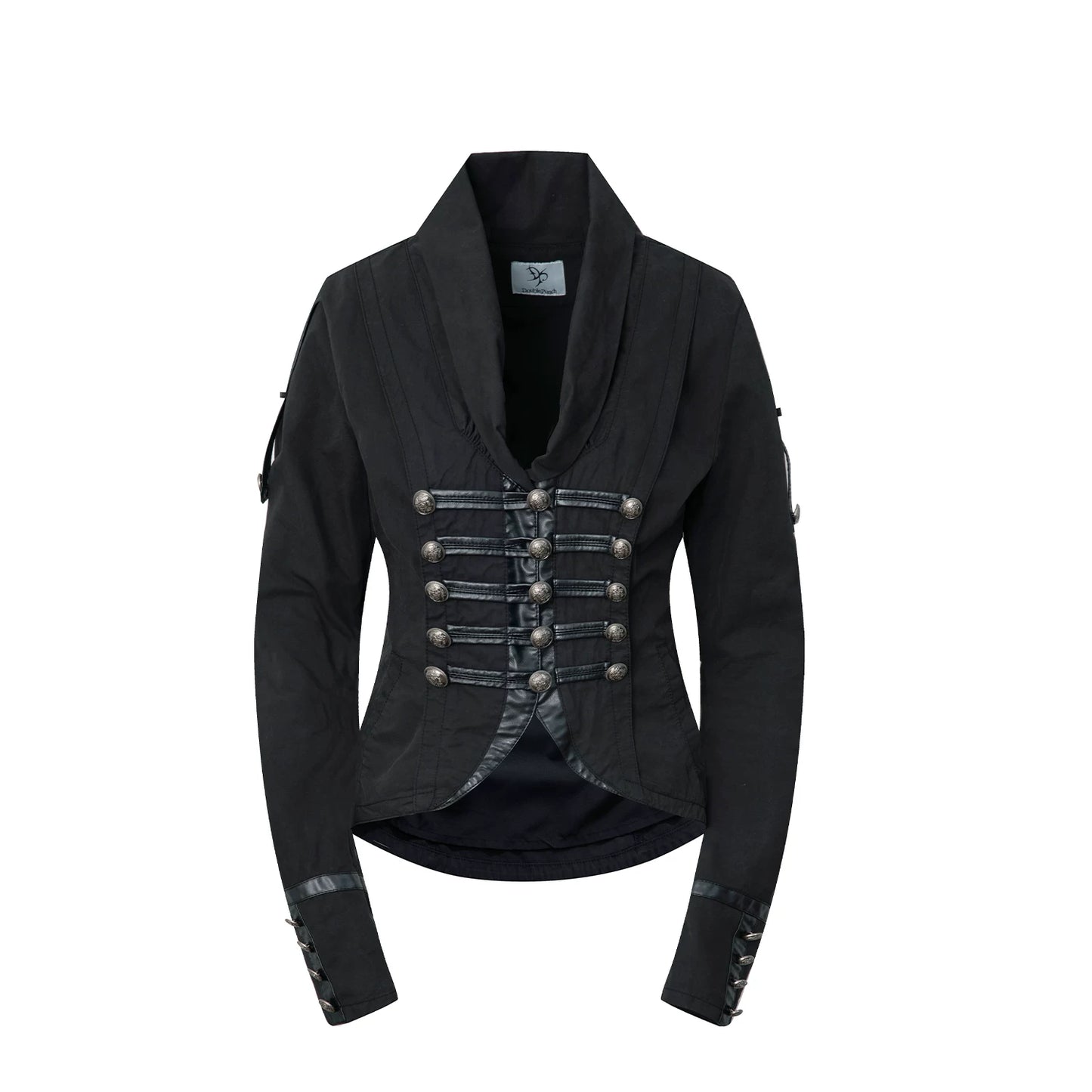 Patchwork Leather Napoleon Jacket