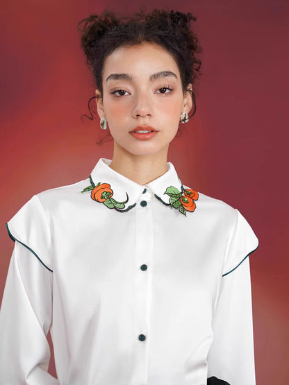 Chinese embroidery retro shirt