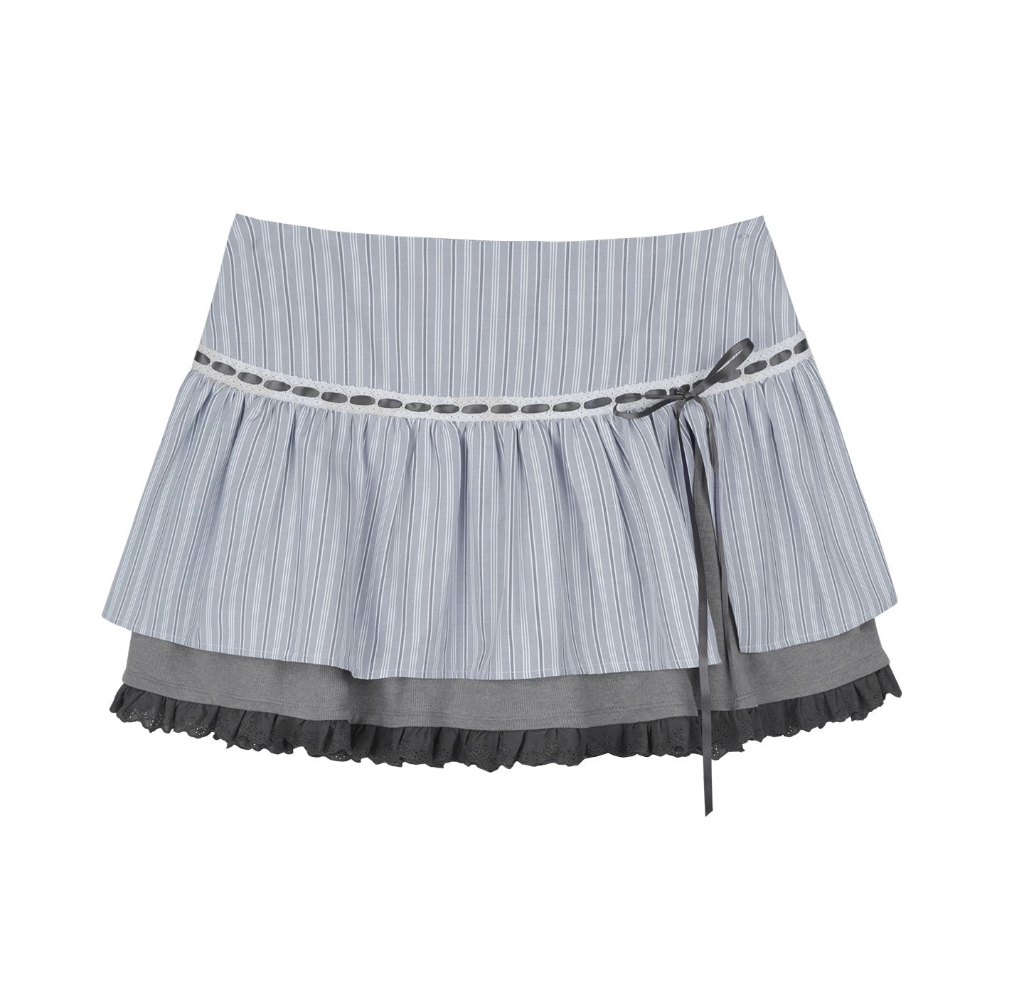 Blue Stripe Cute Skirt