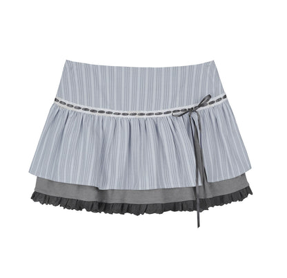 Blue Stripe Cute Skirt