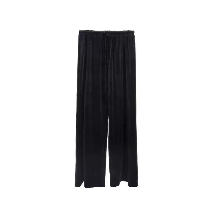 Swan Velvet Wide-Leg Pants
