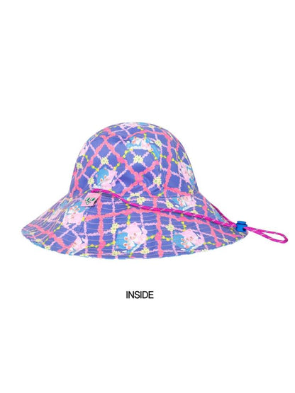 Houndstooth sunscreen reversible hat