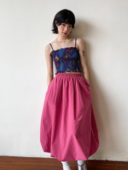 4 Color Bud Long Skirt