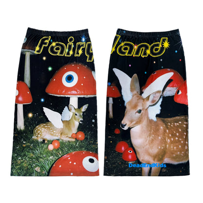 Reversible Print Stretch Casual Maxi Skirt