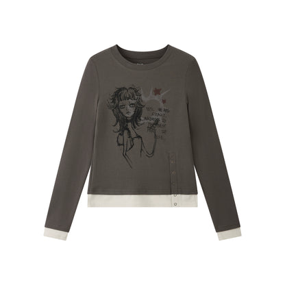 Crew Neck Long Sleeve T-Shirt