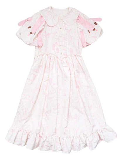 Puff sleeve princess dress