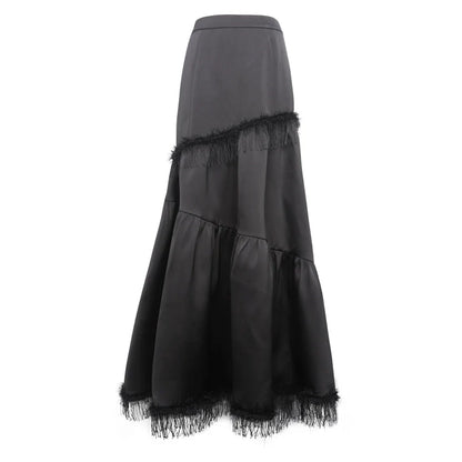 Tassel the floor A-line irregular skirt