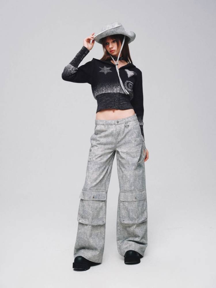 Low waist shapework denim pants