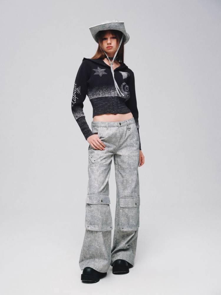 Low waist shapework denim pants