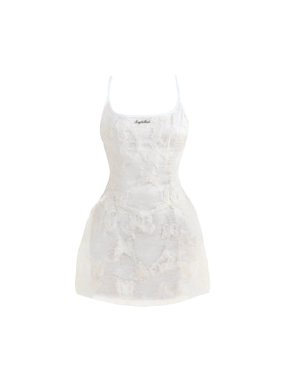 Lace Butterfly Slip Dress