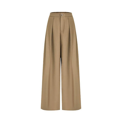 Draped Wide-Leg Pants