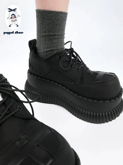 Dark platform shoes