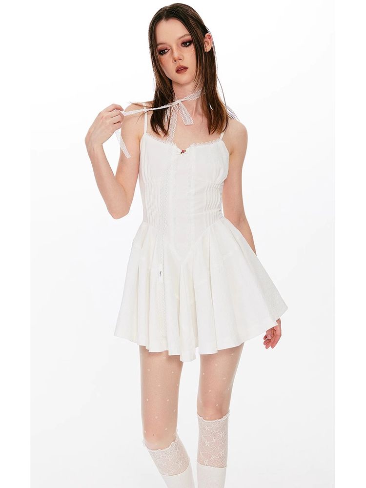 A-line suspender dress