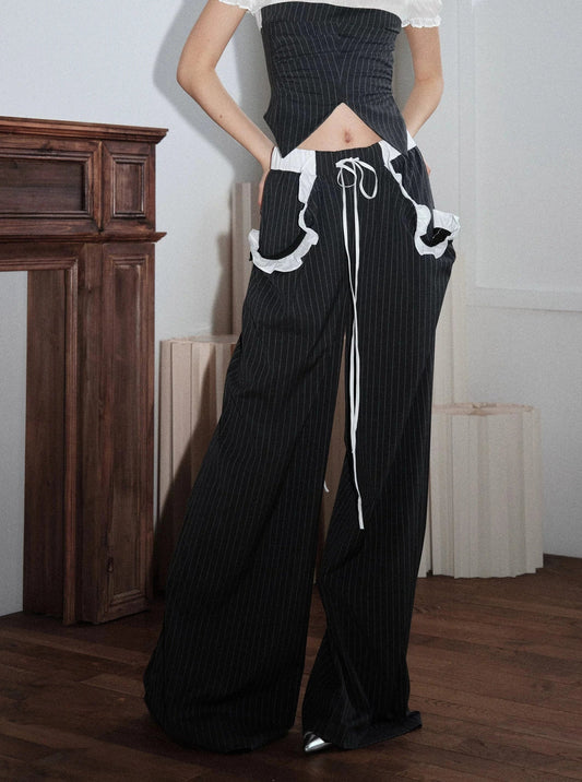 Large Pocket Stripe Pants