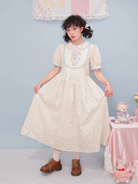 Vintage girly embroidery dress