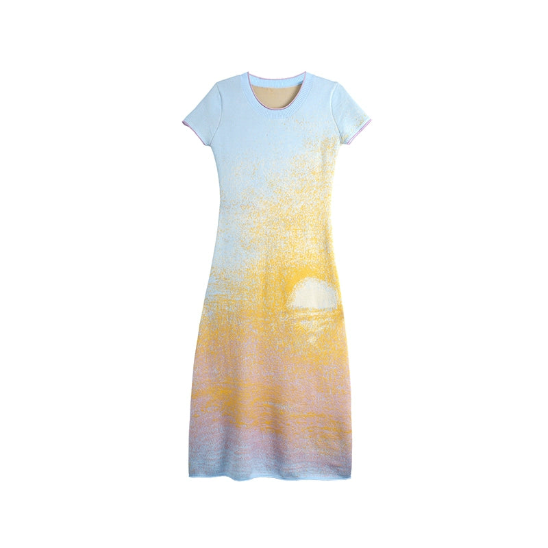 Hand-Painted Knit Dress