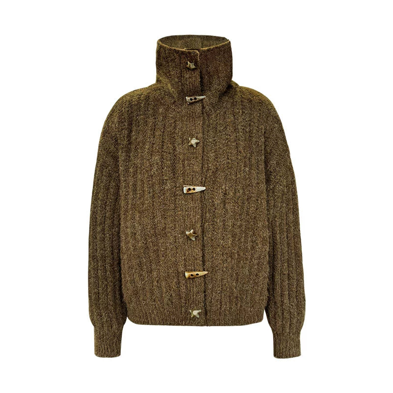 Oatmeal Toggle Knit Cardigan