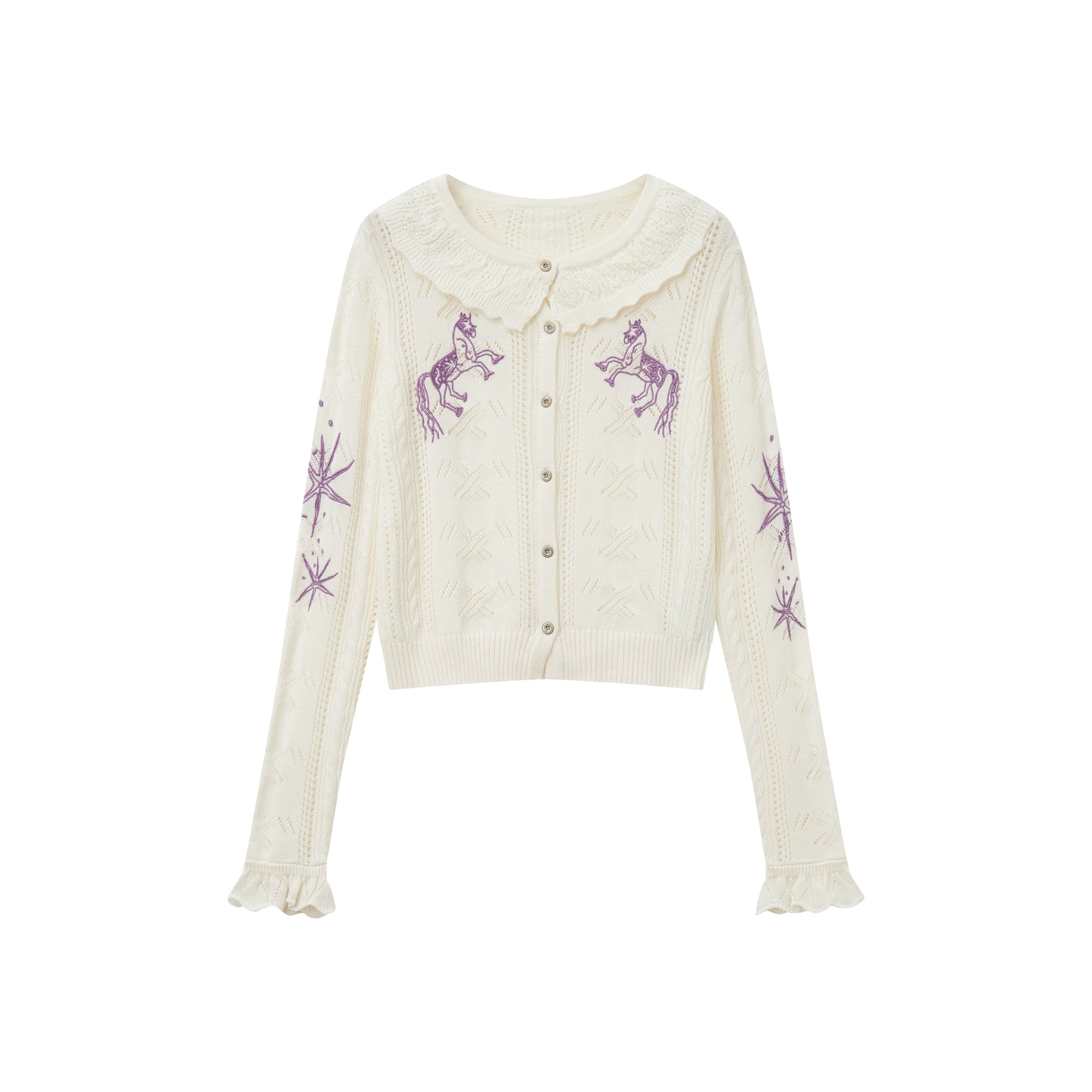 Romantic Ruffle Sweater Cardigan