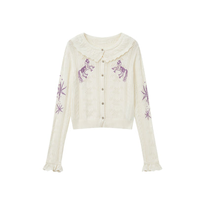 Romantic Ruffle Sweater Cardigan