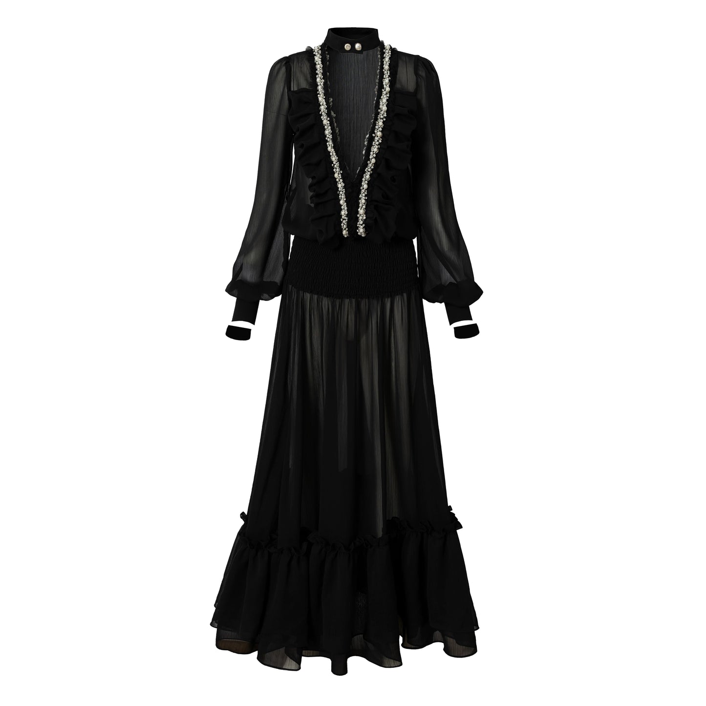 Modernes Palast-Chiffonkleid