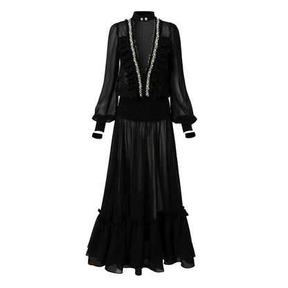 Modernes Palast-Chiffonkleid