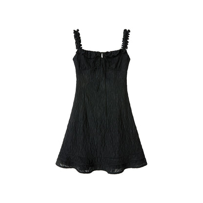 Ruffled Lace A-line Slip Dress