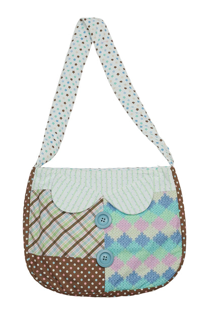 Two-Color Quilted Cotton Bag